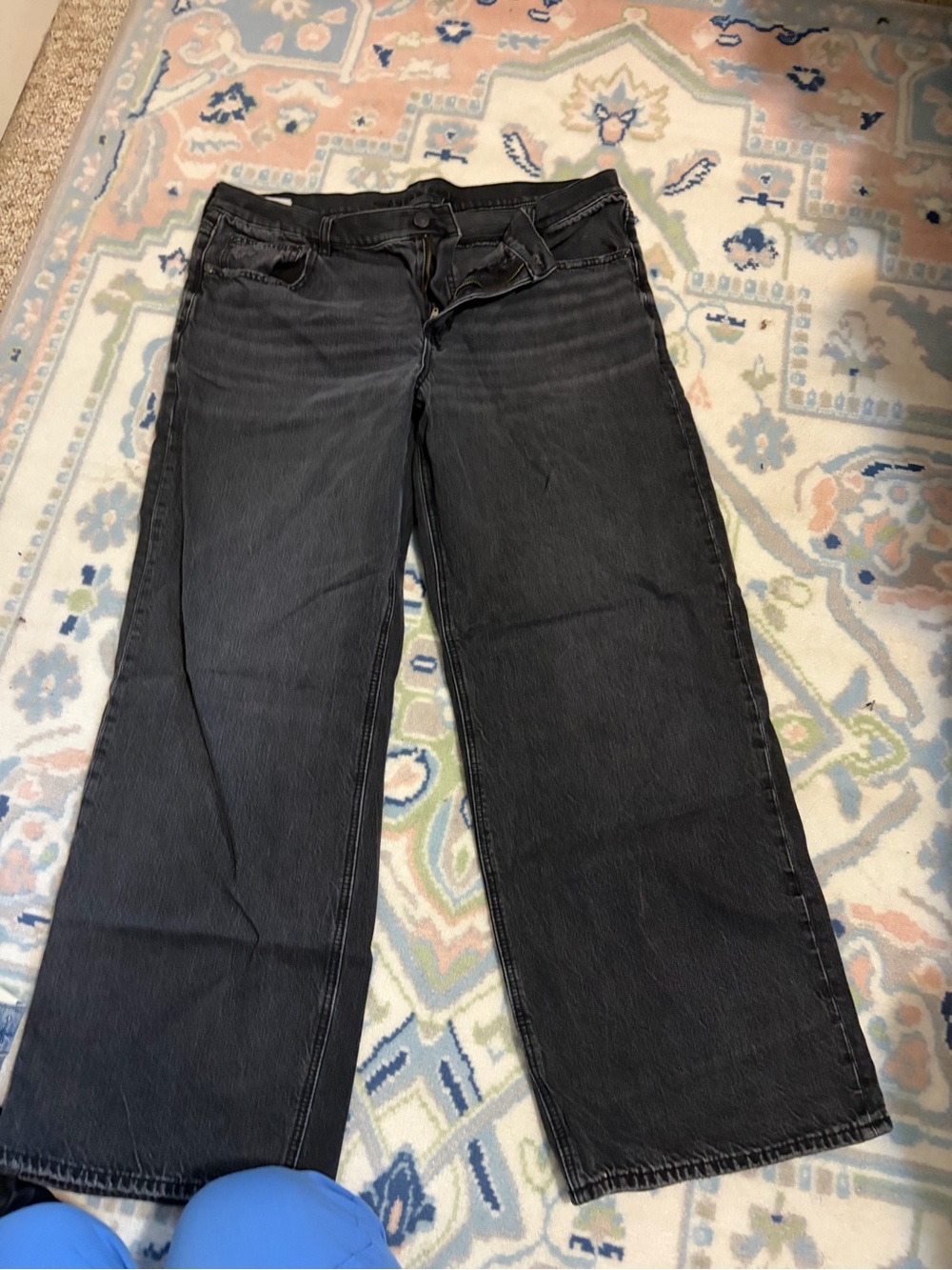 American Eagle Outfitters Black Wide Leg Jeans